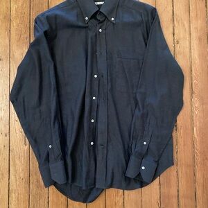 Loro Piana navy blue dress shirt